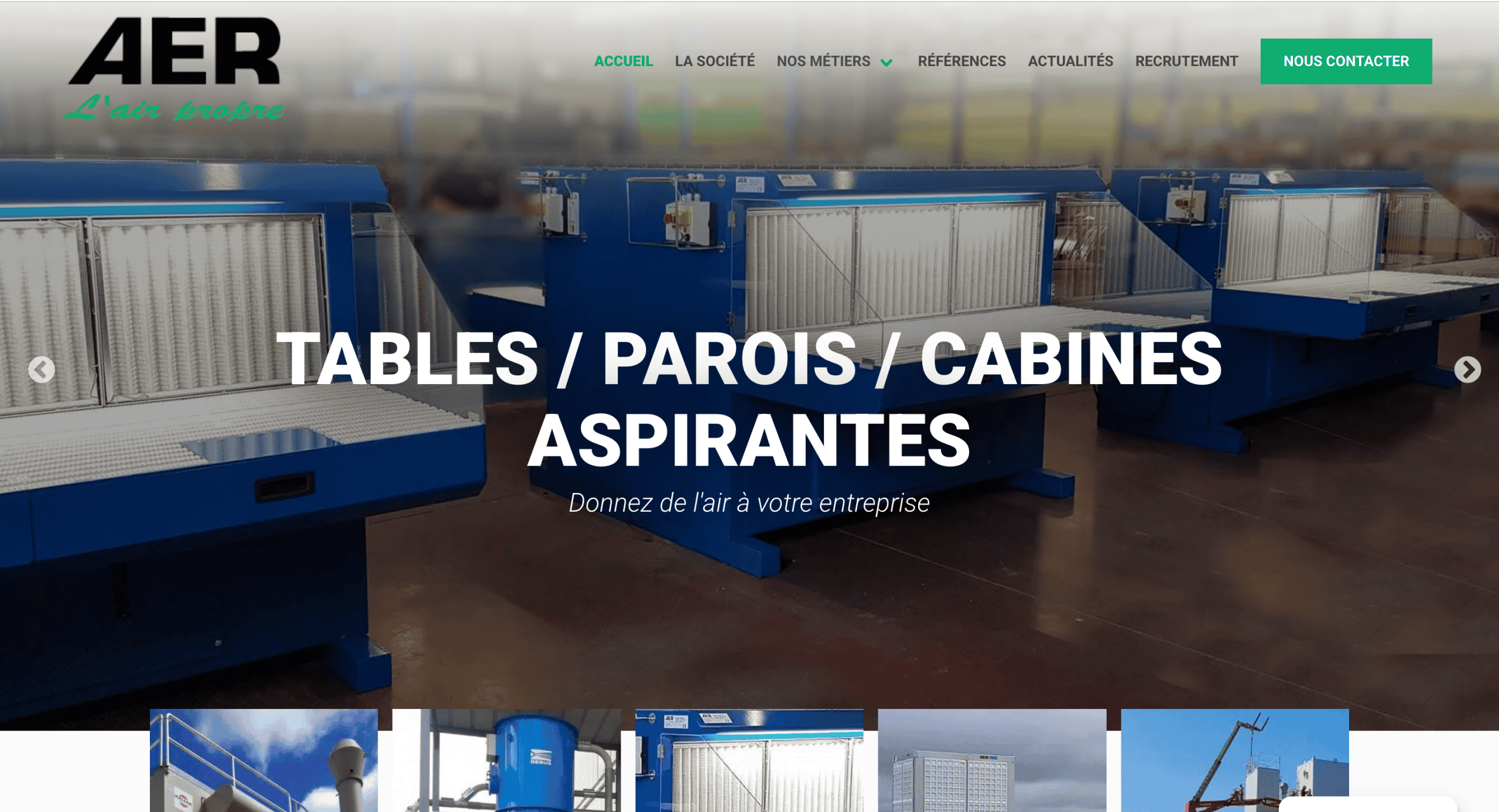 Aperçu du site AER