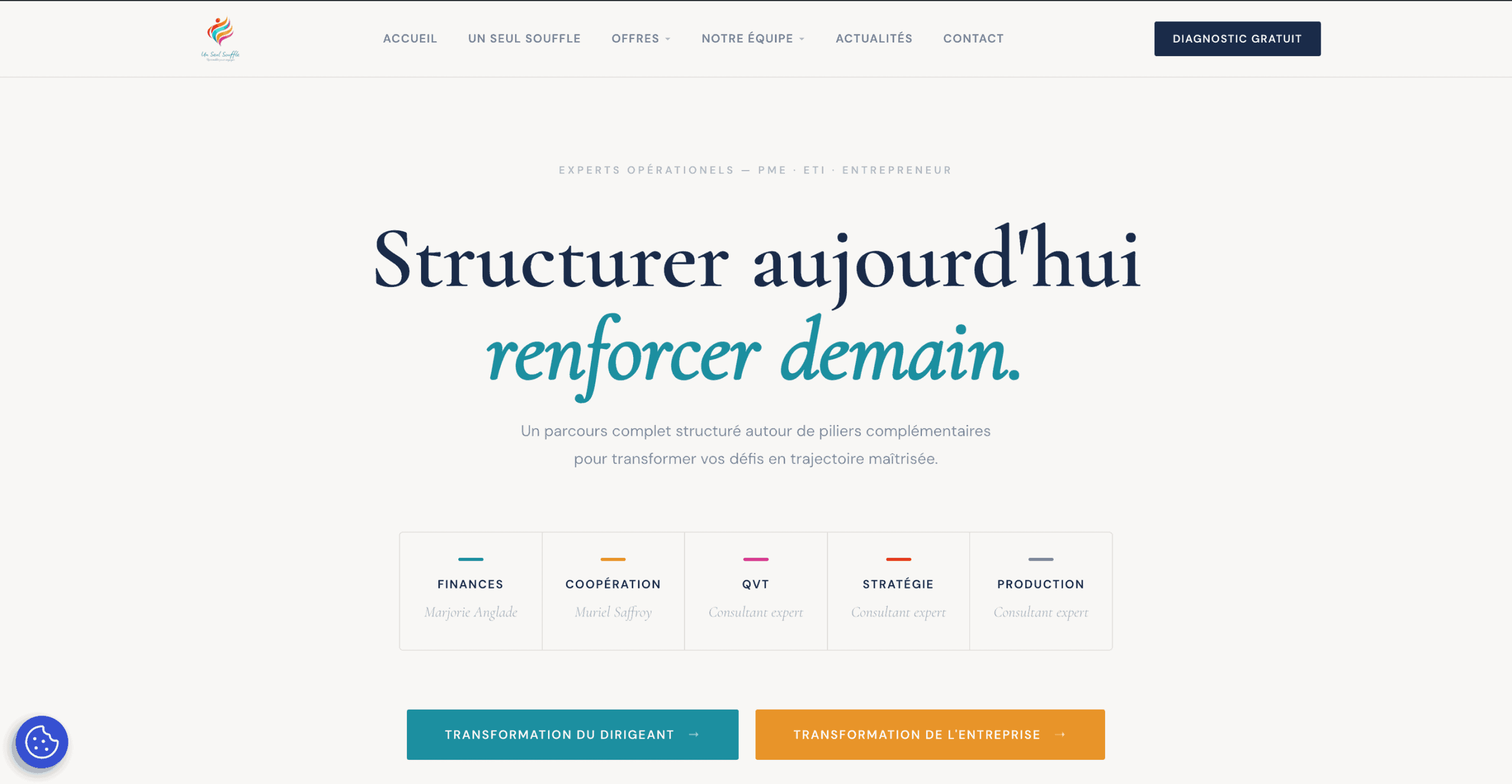 Aperçu du site Un Seul Souffle
